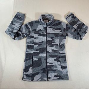 Columbia fleece zip up youth camo large jacket castle Dale zing